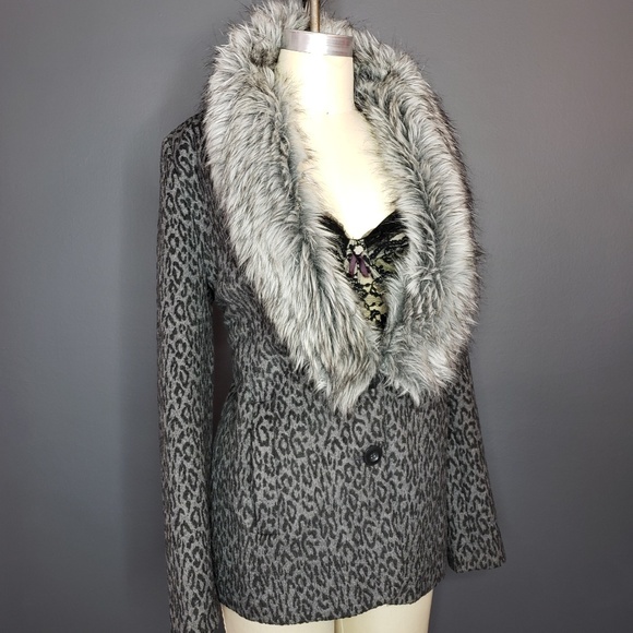 Vintage Wool Leopard Print Coat - Picture 1 of 4